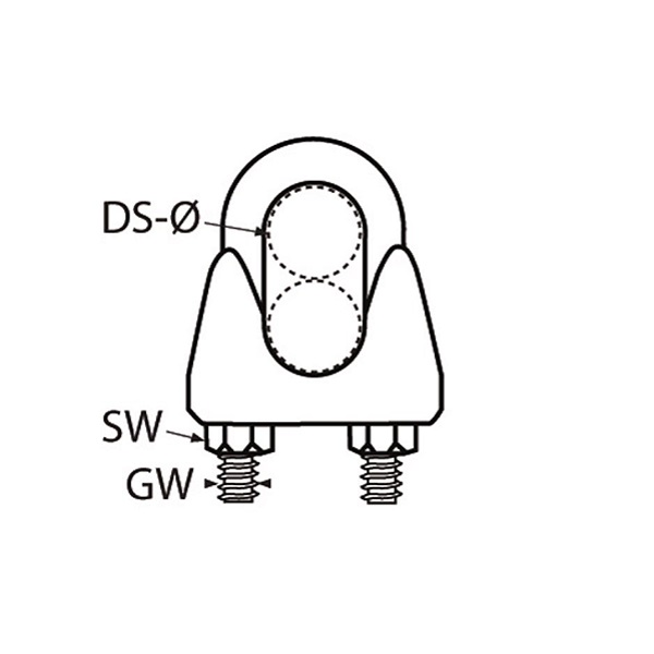 PRH455 Wire Rope Clip drawing